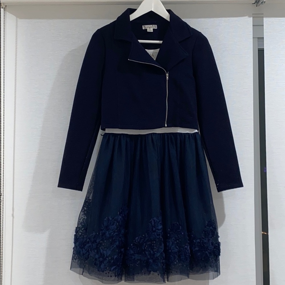 👗 Misses Dress Formal Navy Blue Sz 16